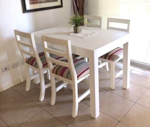 JUEGO DE COMEDOR MESA ASIA CHENILLE