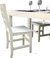 JUEGO DE COMEDOR MESA ASIA 1.20 x 0.80 + 4 SILLAS CAPRI LACA BLANCO - comprar online