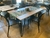Mesa industrial 140 + 4 sillas Torino Negras