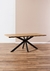Mesa base de metal negro y tapa de madera 180 x 90 cm