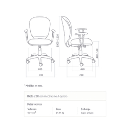 Silla de oficina Riota - comprar online