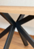 Image of Mesa base de metal negro y tapa de madera 180 x 90 cm