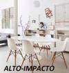 Combo Mesa Tulip Oval 180 + 6 Silla Eames Dsw - Alto Impacto en internet