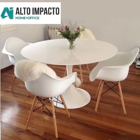 Combo Mesa Tulip 140 Cm 4 Sillones Eames 1 - Alto Impacto