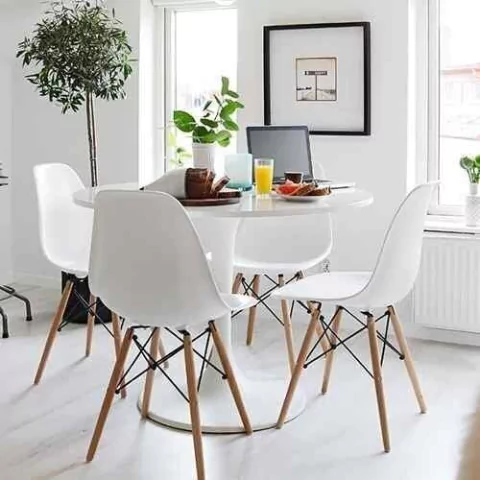 Mesa Tulip 140 Cm + 6 Sillas Eames - Alto Impacto