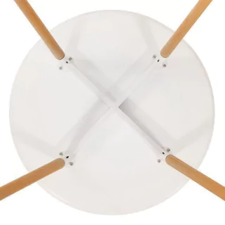 Mesa Eames 80 Dsw Pata Madera Redonda Laca- Alto Impacto - tienda online