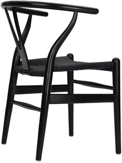 Set 2 Sillon Wishbone Wegner Madera Negra - Alto Impacto