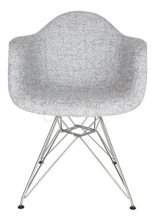 Set 2 Sillón Eames Dar Tapizada Gris Cromada - Alto Impacto - comprar online