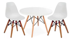 Combo Mesa Eames + 3 Sillas Eames Kids Niños C- Alto Impacto