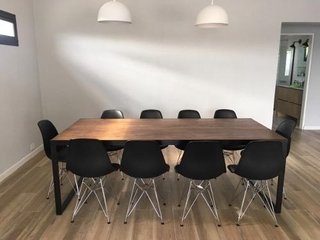 Mesa Metálica Industrial Rustica 240 * 100 + 6 Silla Hay P - tienda online