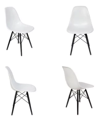 Silla Eames Dsw Madera Madera Pata Negra 1- Alto Impacto