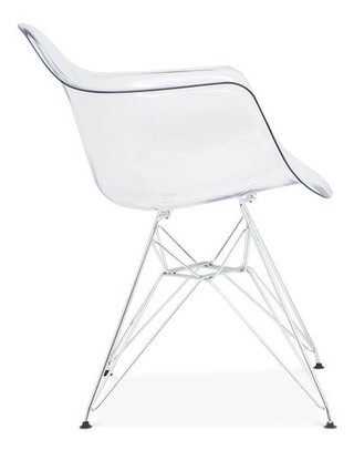 Set 2 Silla Sillon Eames Transparente Cromada- Alto Impacto - ALTO IMPACTO Home + Office