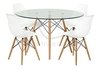 Mesa Eames Dsw Madera Vidrio Redonda 80 Cm - Alto Impacto- - comprar online