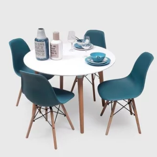 Mesa Eames Madera Redonda Laca Cocina Comedor- Alto Impacto en internet