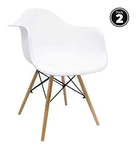 Set 2 Sillon Eames Daw Abs Cocina Comedor - Alto Impacto