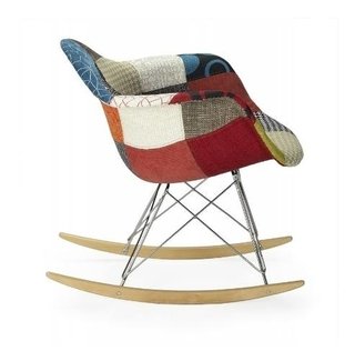 Sillón Eames Rocking Mecedora Patchwork- Alto Impacto en internet