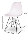 Silla Dsw Eames Tapizada Base Cromada O Madera Alto Impacto - tienda online
