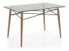 Combo Mesa Eames Vidrio 120 + 4 Sillas Eames Transparente - tienda online