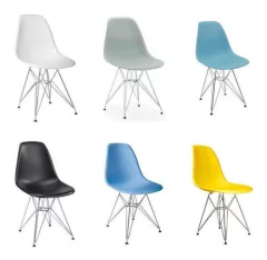 Silla Eames Dsr Base Cromada Comedor Living  - Alto Impacto