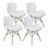 Set 4 Silla Eames Diamond Tapizada Eco Cuero P- Alto Impacto