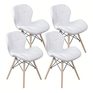 Set 4 Silla Eames Diamond Tapizada Eco Cuero P- Alto Impacto