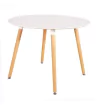 Mesa Eames Madera Redonda Laca Cocina Comedor- Alto Impacto