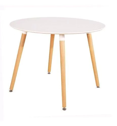 Mesa Eames Madera Redonda Laca Cocina Comedor- Alto Impacto