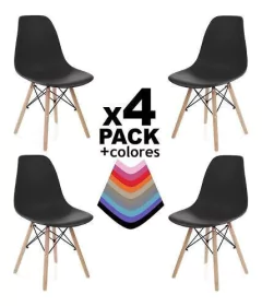 Combo 4 Silla Eames Dsw Abs Varios Colores - Alto Impacto