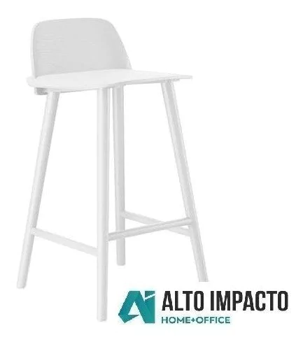 Set 4 Banqueta Taburete Nerd 65 Cm Desayunador- Alto Impacto