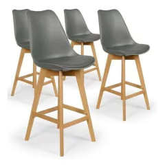 Set 4 Banqueta Taburete Tulip Eames 65 Cm P - Alto Impacto