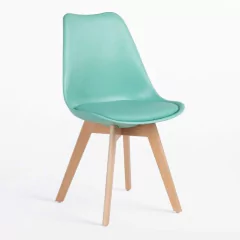 Set 2 Silla Tulip Escandinava Base Madera - Alto Impacto