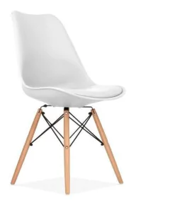 Set 4 Silla Tulip Eames Dsw Almohadon Madera P- Alto Impacto