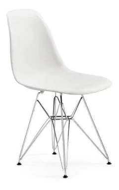 Set * 4 Silla Eames Dsr Abs Cromada Comedor - Alto Impacto