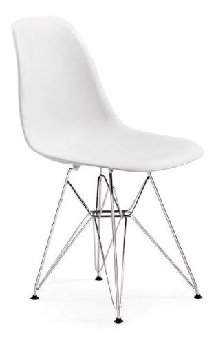Set * 4 Silla Eames Dsr Abs Cromada Comedor - Alto Impacto