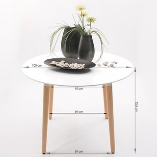 Set Mesa Eames Redonda Cocina Comedor + 4 Silla Alto Impacto - tienda online