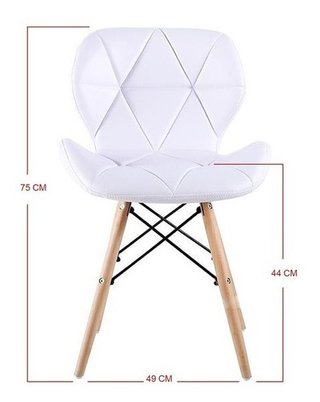 Set 4 Silla Eames Diamond Tapizada Eco Cuero P- Alto Impacto - tienda online