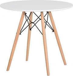 Mesa Eames Dsw Madera Redonda 80 Cm - Alto Impacto