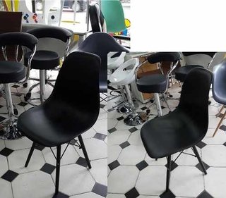 Set 4 Sillas Eames Dsw Negra All Black/white 1 Alto Impacto - ALTO IMPACTO Home + Office