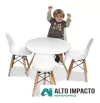 Combo Mesa Eames + 4 Silla Eames Kids Niños P - Alto Impacto en internet