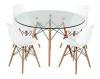 Combo Mesa Eames Vidrio 100 + 4 Sillas Eames- Alto Impacto en internet