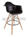 Banqueta Taburete Silla Sillon Moderna Dab Daw Eames Negro