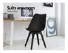 Set 6 Silla Tulip Almohadón Pata Madera Negra - Alto Impacto