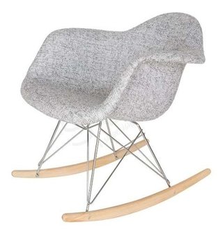 Silla Sillon Mecedora Rocking Eames Tapizada - Alto Impacto