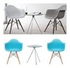 Set 2 Sillón Silla Eames + Mesa Ratona Vidrio Hall Recepción - tienda online