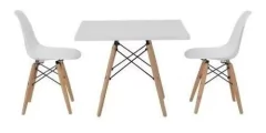 Combo Mesa Eames Cuadrada 2 Sillas Kids Niños- Alto Impacto