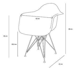 Set 2 Sillón Eames Dar Tapizada Gris Cromada - Alto Impacto - tienda online