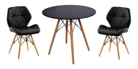 Combo Mesa Eames 80cm + 2 Sillas Eames Diamond Dsw
