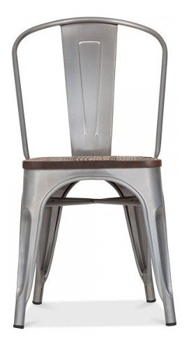 Set * 4 Silla Tolix Pauchard Asiento Madera - Alto Impacto