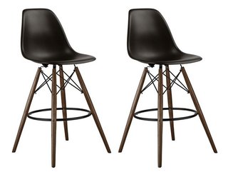 Set 2 Banqueta Taburete Eames Pata Oscura - Alto Impacto