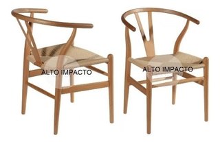 Set 2 Sillon Silla Comedor Wegner Wishbone